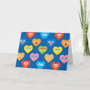 Cartes Pour Fêtes Annuelles Sesame Street Valentine Hearts Motif