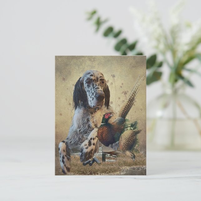 Cartes Pour Fêtes Annuelles Set anglais avec faisans, art (Debout devant)