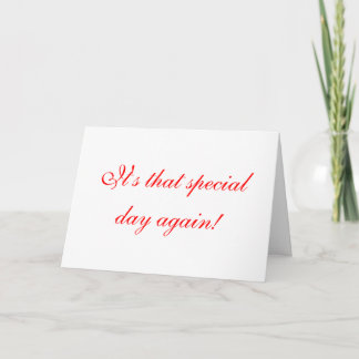 Cartes Pour Fêtes Annuelles Seul jour de conscience