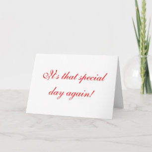Cartes Pour Fêtes Annuelles Seul jour de conscience