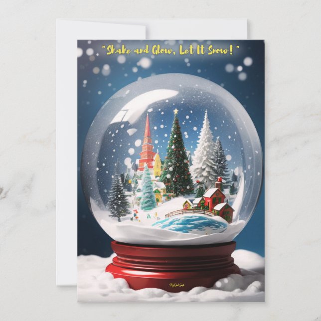 Cartes Pour Fêtes Annuelles Shake et lueur, laissez-le neiger : hiver interact (Devant)
