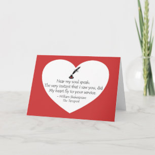 Cartes Pour Fêtes Annuelles Shakespeare Soul
