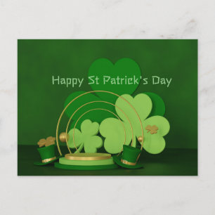 Cartes Pour Fêtes Annuelles Shamrock de la Saint Patrick Green