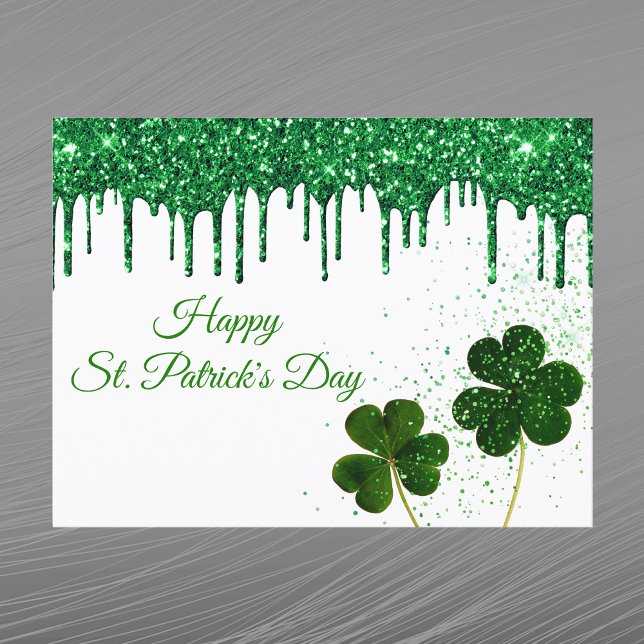 Cartes Pour Fêtes Annuelles Shamrock de la verdure St. Patricks (Créateur téléchargé)