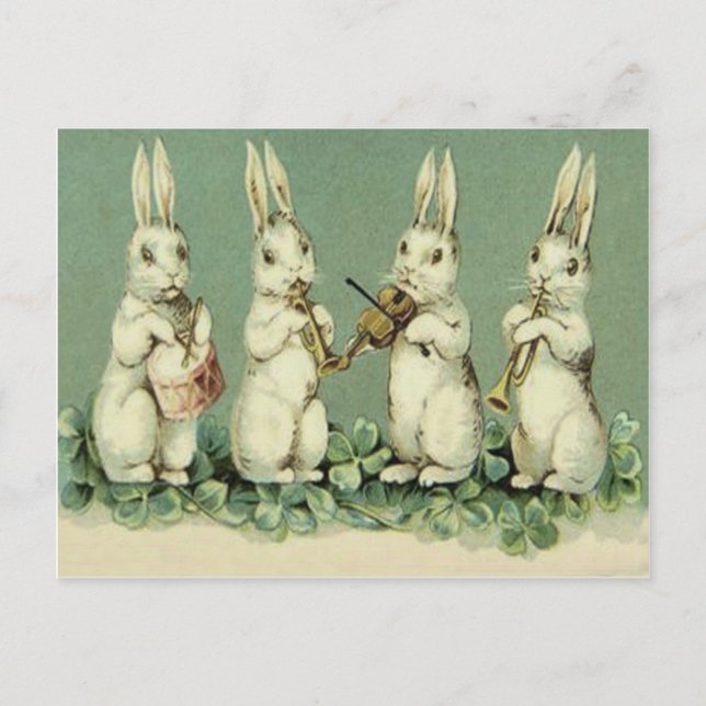 Cartes Pour Fêtes Annuelles Shamrock de violon de trompette de tambour de (Devant)
