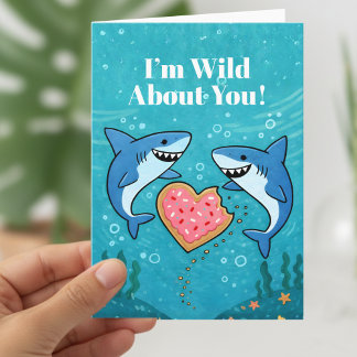 Cartes Pour Fêtes Annuelles Sharks With Heart lovely Valentine