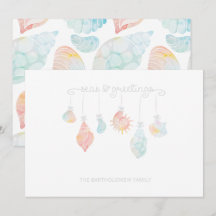 Shell Watercolor Seas Et Salutations