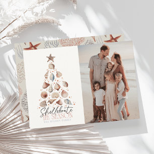 Cartes Pour Fêtes Annuelles Shellebré Coquillage de Noël Arbre photo