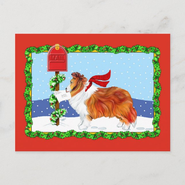 Cartes Pour Fêtes Annuelles Shelter Christmas Mail Sable (Devant)