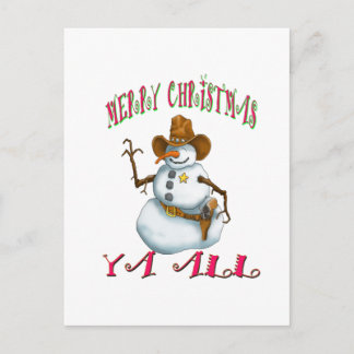 Cartes Pour Fêtes Annuelles sherriff MerryChrsts Ya tout de bonhomme de neige