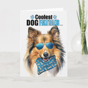 Cartes Pour Fêtes Annuelles Shetland Sheepdog Chien Coolest Papa Fête des père