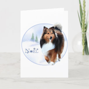 Cartes Pour Fêtes Annuelles Shetland Sheepdog Noel
