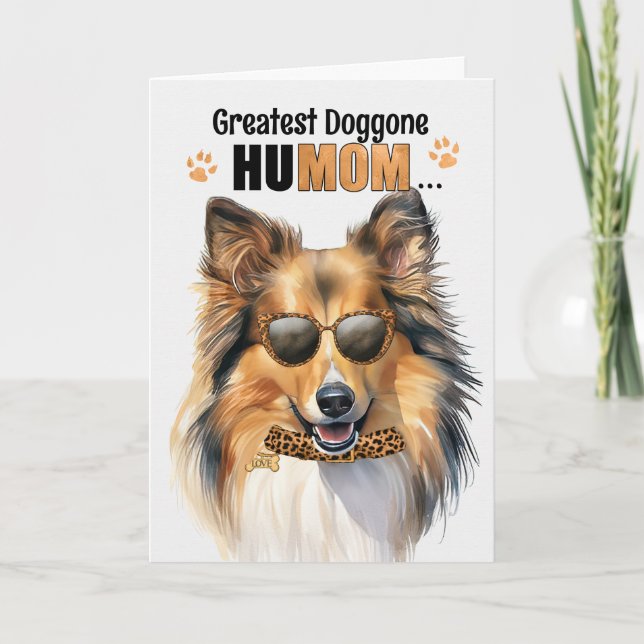 Cartes Pour Fêtes Annuelles Shetland Sheepdog Plus Grande Maman de la Fête des (Devant)