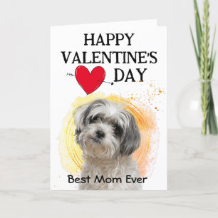 Cartes Pour Fêtes Annuelles Shih Tzu Customisé Valentine's Day Holiday Card