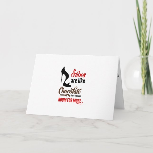 Cartes Pour Fêtes Annuelles Shoes Are Like Chocolate Birthday (Devant)