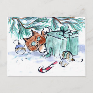 Cartes Pour Fêtes Annuelles shredding a Christma Present, What ?
