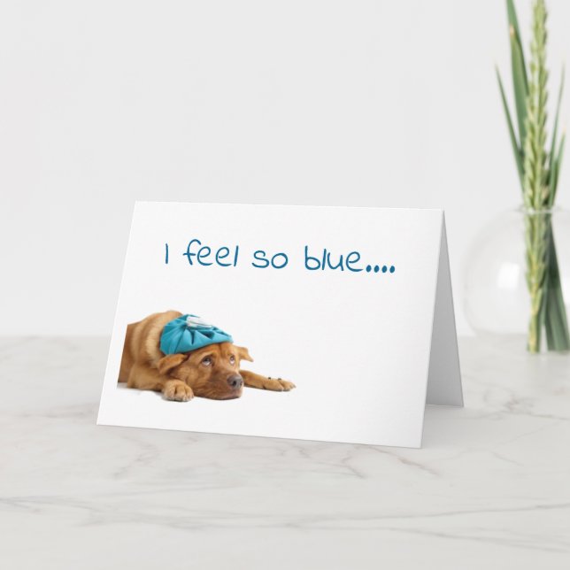CARTES POUR FÊTES ANNUELLES ****SI BLEU***** SANS ****VOUS**** (Devant)