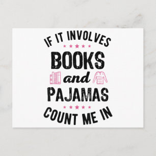 Cartes Pour Fêtes Annuelles Si cela implique des livres et des pyjamas Amoureu