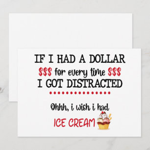 Cartes Pour Fêtes Annuelles Si j'avais un dollar chaque fois que je suis distr