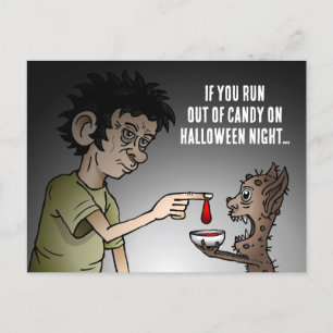 Cartes Pour Fêtes Annuelles Si vous n'avez plus de bonbons la nuit d'Halloween