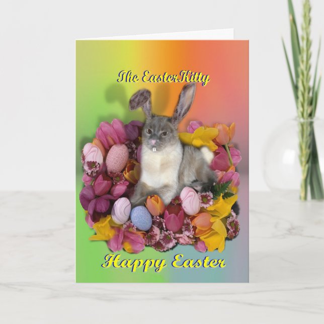 Cartes Pour Fêtes Annuelles Siamais Pâques Kitty (Devant)