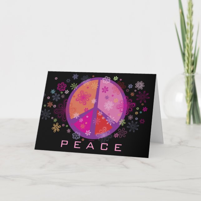 Cartes Pour Fêtes Annuelles Signe de paix de Valentine (Devant)