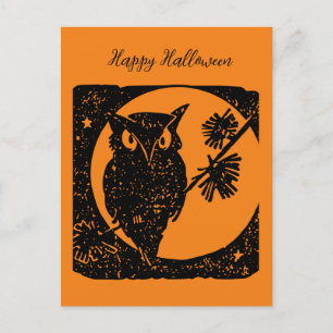 Cartes Pour Fêtes Annuelles Signet d'Halloween noir et orange