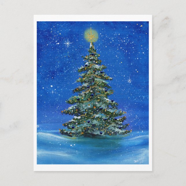 Cartes Pour Fêtes Annuelles Silencieux sapin de Noël par Renee Lavoie Holida (Devant)