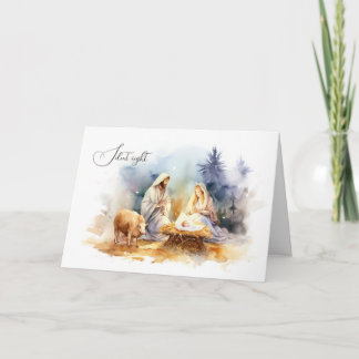 Cartes Pour Fêtes Annuelles Silent Night Nativity Scene Christmas