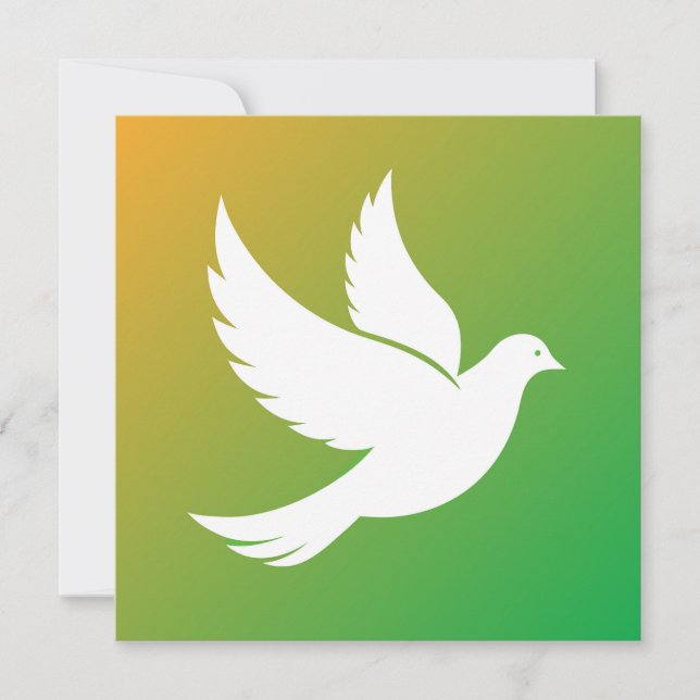 Cartes Pour Fêtes Annuelles Silhouette de colombe (Devant)