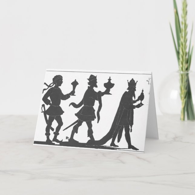 Cartes Pour Fêtes Annuelles Silhouette des Trois Rois (Devant)