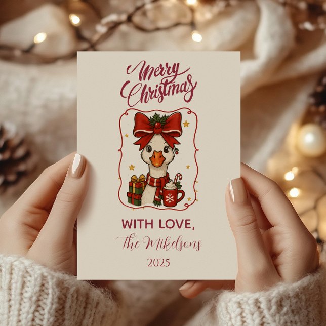 Cartes Pour Fêtes Annuelles Silly Goose Christmas (Créateur téléchargé)