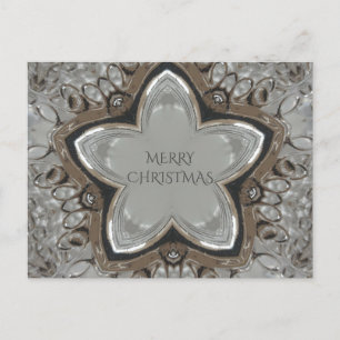 Cartes Pour Fêtes Annuelles Silver blanc gris brillant étoile Joyeux Noël