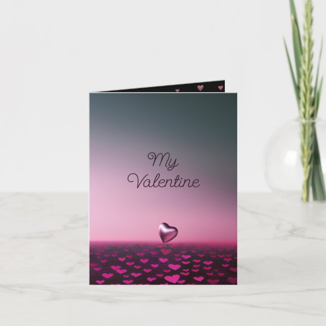 Cartes Pour Fêtes Annuelles Simple Amour sur l'Horizon Photo Valentine Card (Devant)