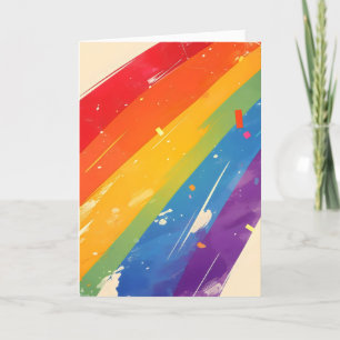 Cartes Pour Fêtes Annuelles Simple Arc en ciel coloré