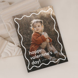 Cartes Pour Fêtes Annuelles Simple cadre vague photo Saint-Valentin