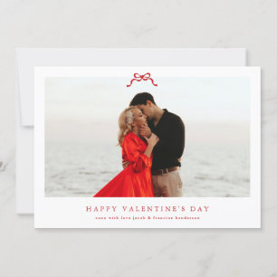 Cartes Pour Fêtes Annuelles simple coeur rouge arc heureuse Sainte-Valentin ph