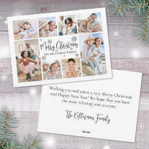 Cartes Pour Fêtes Annuelles Simple Collage de Photos de Noël Mignon