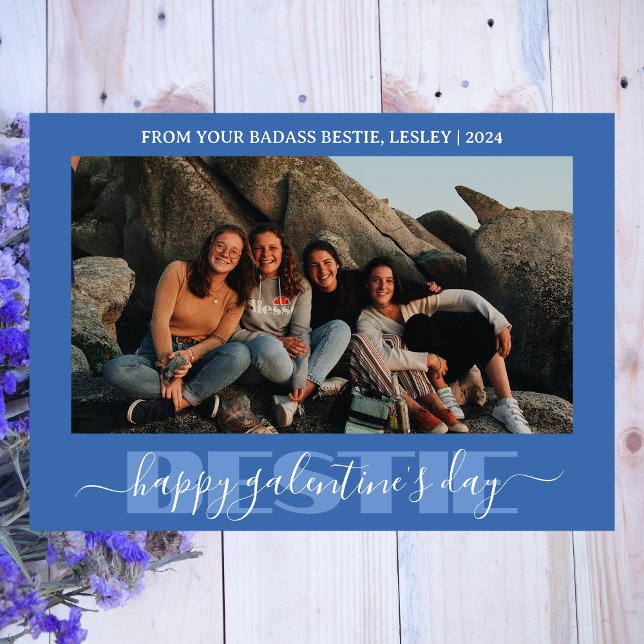 Cartes Pour Fêtes Annuelles Simple Cute Happy Galentines jour pour bestie (Créateur téléchargé)