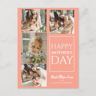 Cartes Pour Fêtes Annuelles Simple Elegant Bonne mère Jour Quatre photo