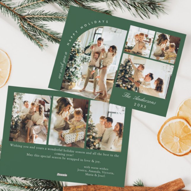 Cartes Pour Fêtes Annuelles Simple élégant élégant 7 PHOTO Noël Salutation (Créateur téléchargé)