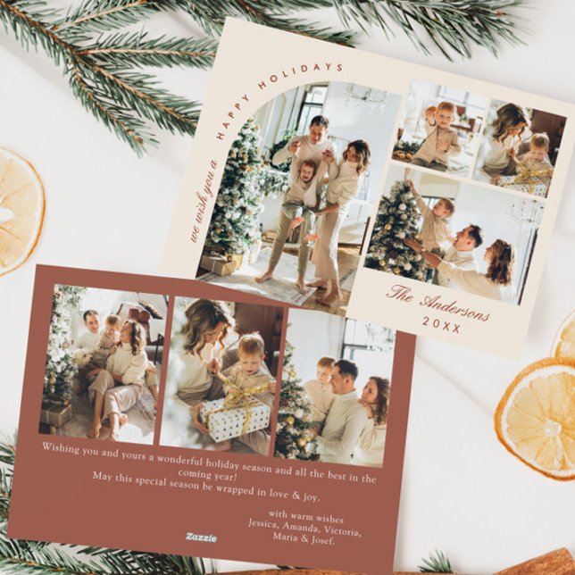 Cartes Pour Fêtes Annuelles Simple élégant élégant 7 PHOTO Noël Salutation (Créateur téléchargé)