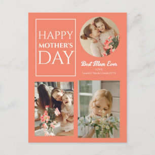 Cartes Pour Fêtes Annuelles Simple Elegant Happy Mother 3ème jour photo