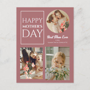 Cartes Pour Fêtes Annuelles Simple Elegant Happy Mother 3ème jour photo