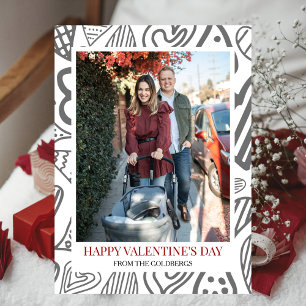 Cartes Pour Fêtes Annuelles Simple Elegant Hearts Love valentines photo de jou