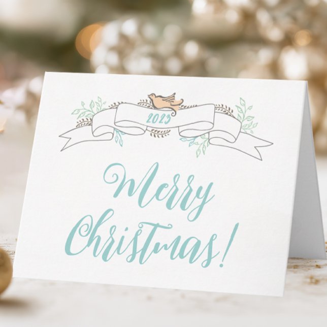Cartes Pour Fêtes Annuelles Simple élégant Joyeux Noël (Minimalist Christmas Card)