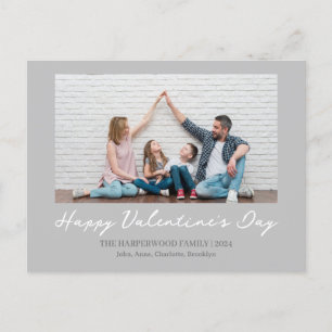 Cartes Pour Fêtes Annuelles Simple Elegant Love valentine's day Photo de famil