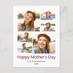 Cartes Pour Fêtes Annuelles Simple Elégant Mothers Day Photo Collage