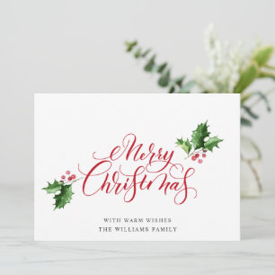 Cartes Pour Fêtes Annuelles Simple Élégant Vœu de Joyeux Noël