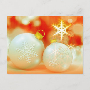 Cartes Pour Fêtes Annuelles Simple élégante Boule Décor Or Joyeux Noël